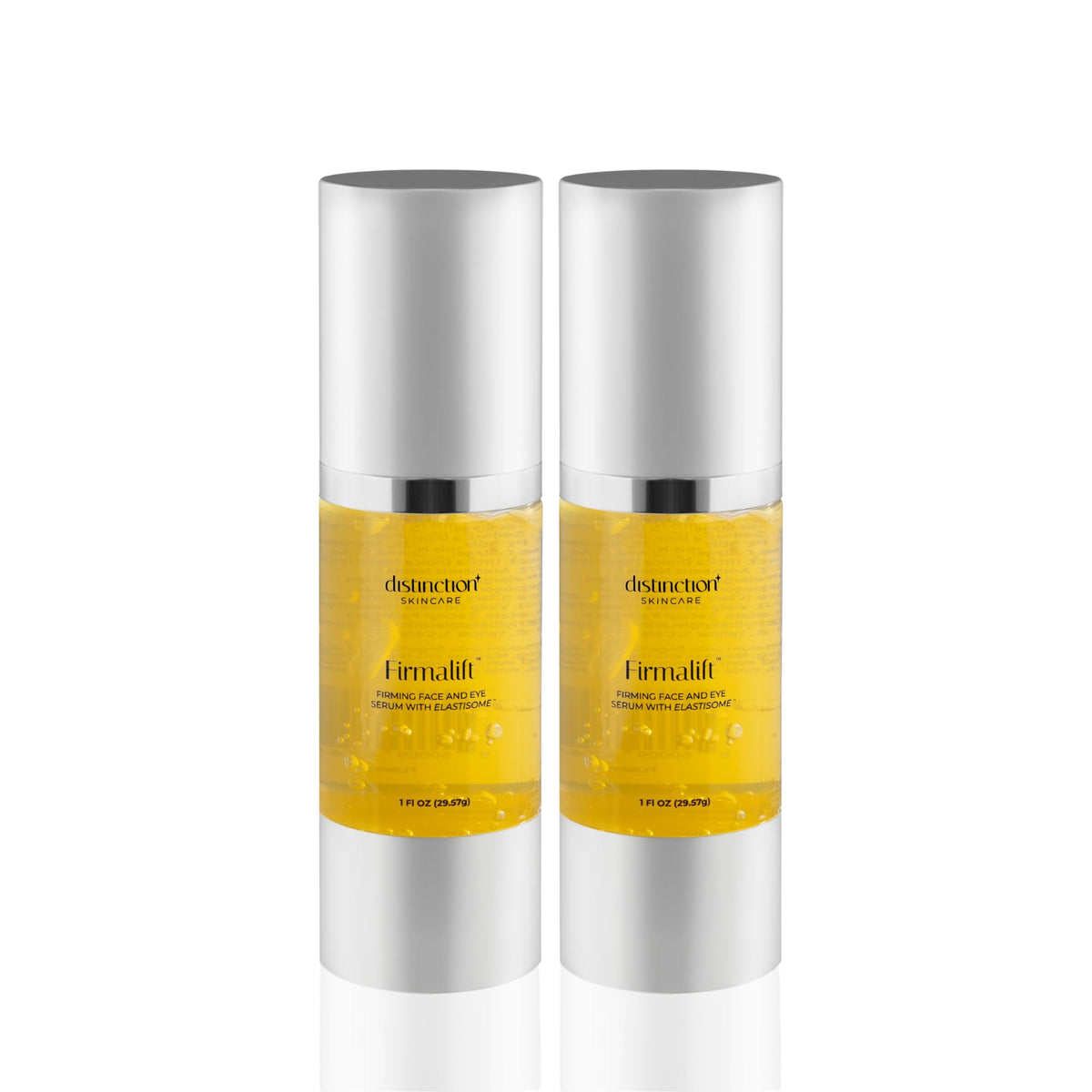 Distinction front packaging shows two 1 oz serum bottles and brand label, promoting a two-pack value