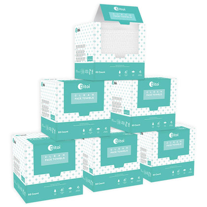 Ditoi front packaging showing 300-count face towels for hygienic convenience