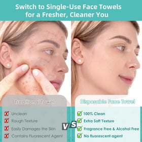Ditoi towel removing foundation showing effective makeup-lift benefit