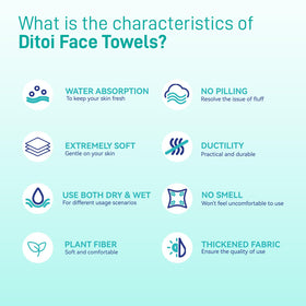 Ditoi towel removing makeup from face showing gentle effectiveness