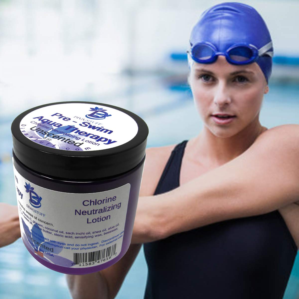 Diva Stuff after swim forearm showing hydrated skin benefit of recovery