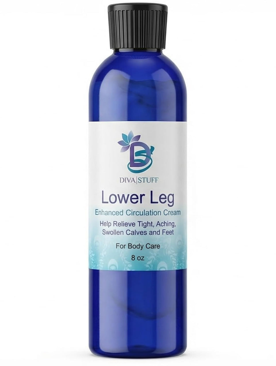 Diva Stuff front packaging showing 8 oz tube and product benefit for leg comfort