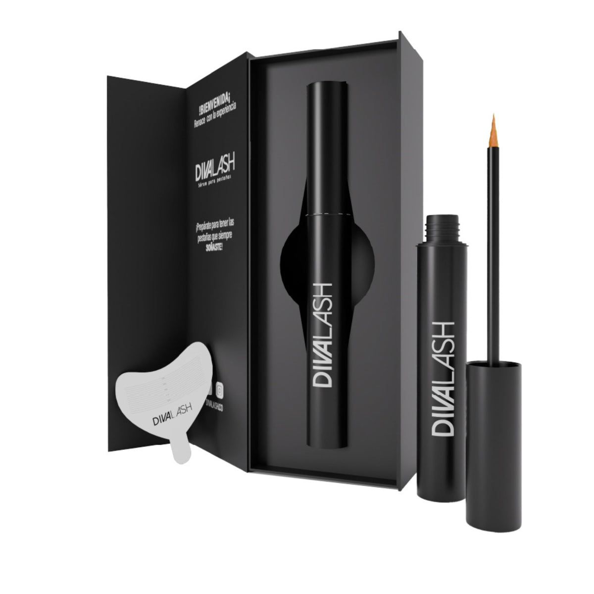Divalash by Divaskin front packaging showing product benefit of strengthened lashes