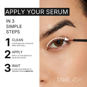 Divalash by Divaskin demonstrating lash-line application to reduce breakage