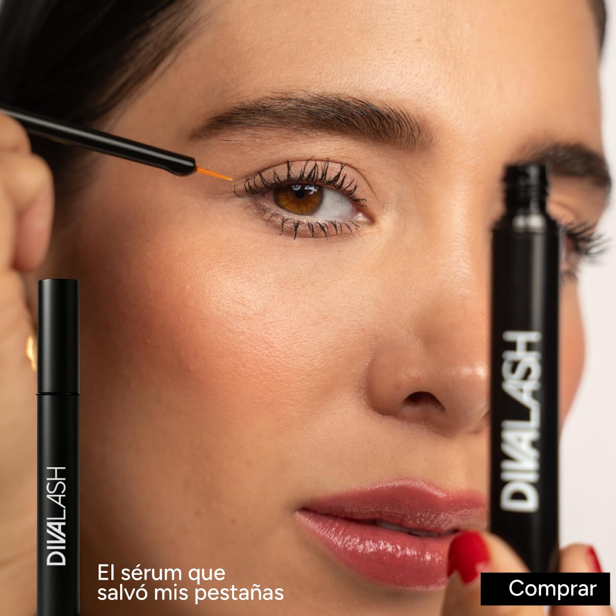 Divalash by Divaskin precision applicator closeup for accurate nightly application