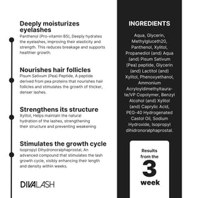 Divalash by Divaskin serum texture drop highlighting hydrating formula benefits
