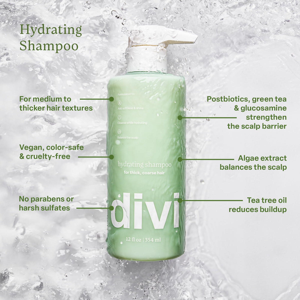 Divi both bottles side-by-side for size comparison and balanced routine benefit