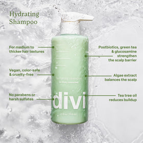 Divi both bottles side-by-side for size comparison and balanced routine benefit