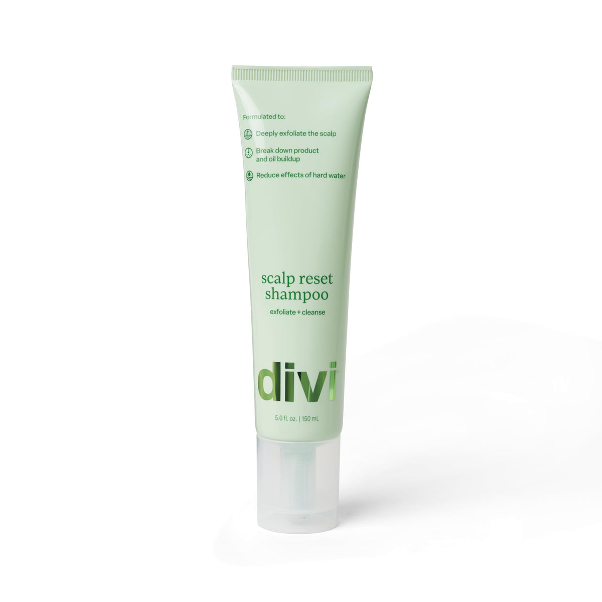 Divi bottle front view showing packaging and weekly treatment benefit