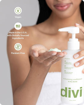 Divi conditioner used in salon setting to demonstrate professional results