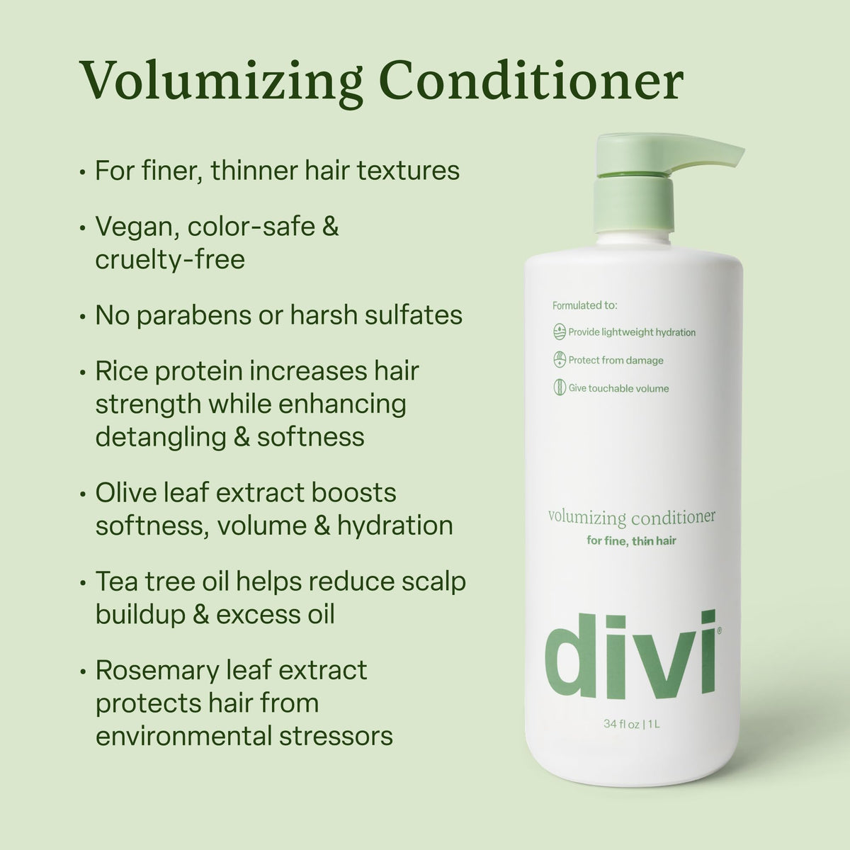 Divi conditioner cream texture close-up demonstrating lightweight hydration