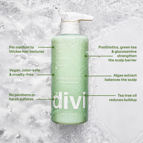 Divi algae and tea tree extract close-up highlighting natural actives