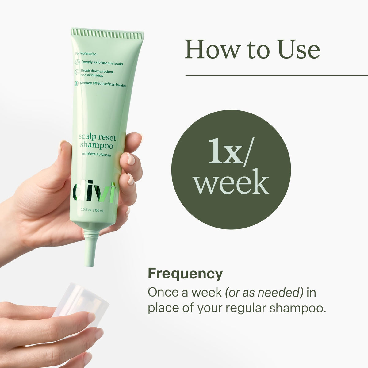 Divi label focused on ingredients highlighting glycolic acid benefit