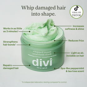 Divi whipped mask texture close-up highlighting lightweight absorption