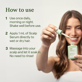 divi scalp serum 15ml close-up highlighting precise application and nourishment