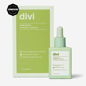 divi scalp serum single droplet highlighting lightweight, non-greasy feel