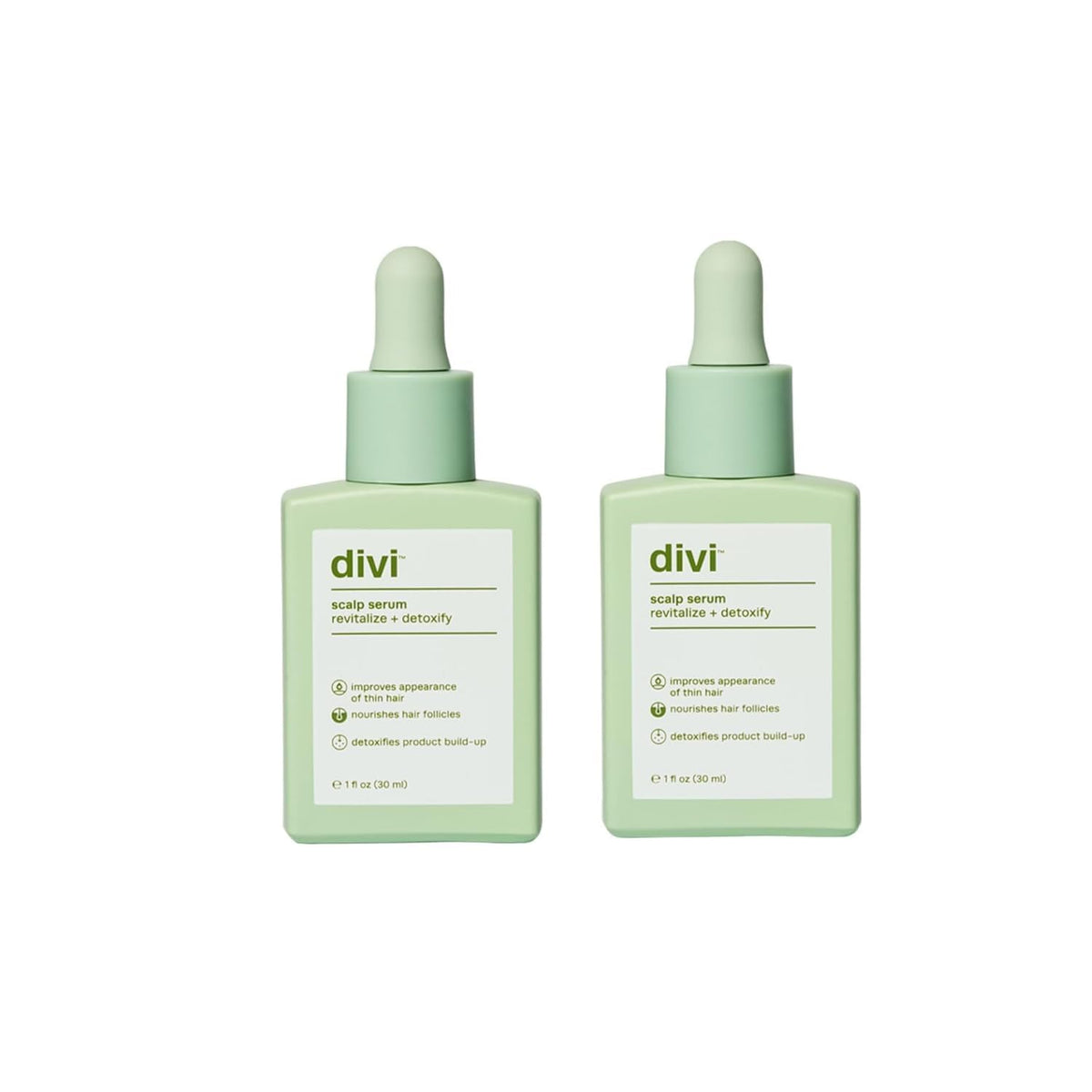 divi front packaging showing serum bottle and label, conveys trustworthy care