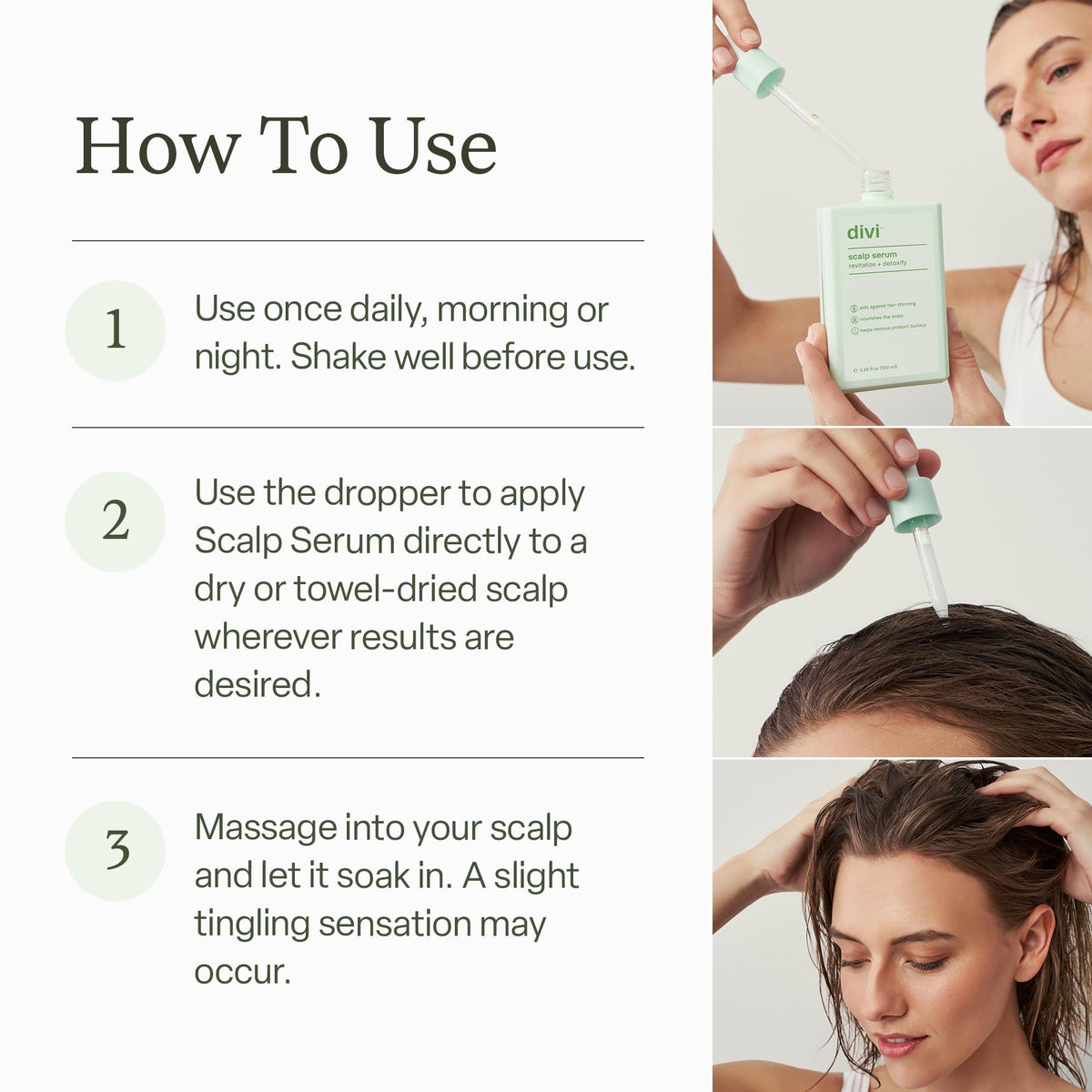 divi scalp serum used with hair extensions demonstrating safe formulation