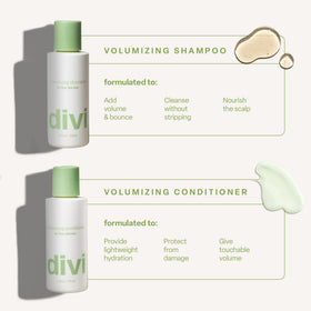 divi shampoo and conditioner pump action illustrating easy dispensing and clean rinse