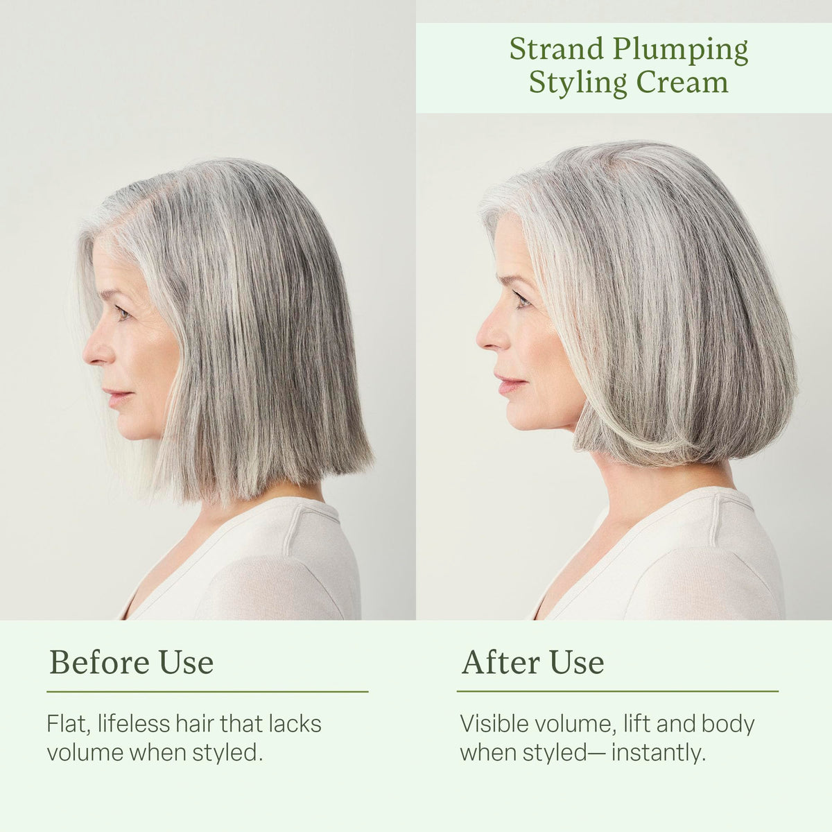 divi before and after hair showing fuller volume after use
