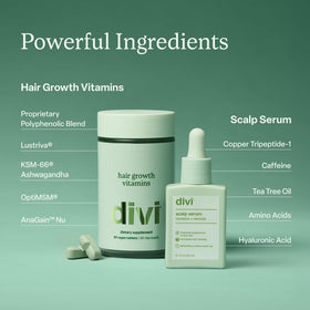 divi applying serum to scalp demonstrating targeted coverage benefit