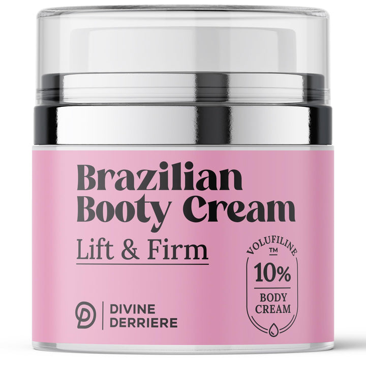 Divine Derriere front packaging showing 50ml jar and label benefit