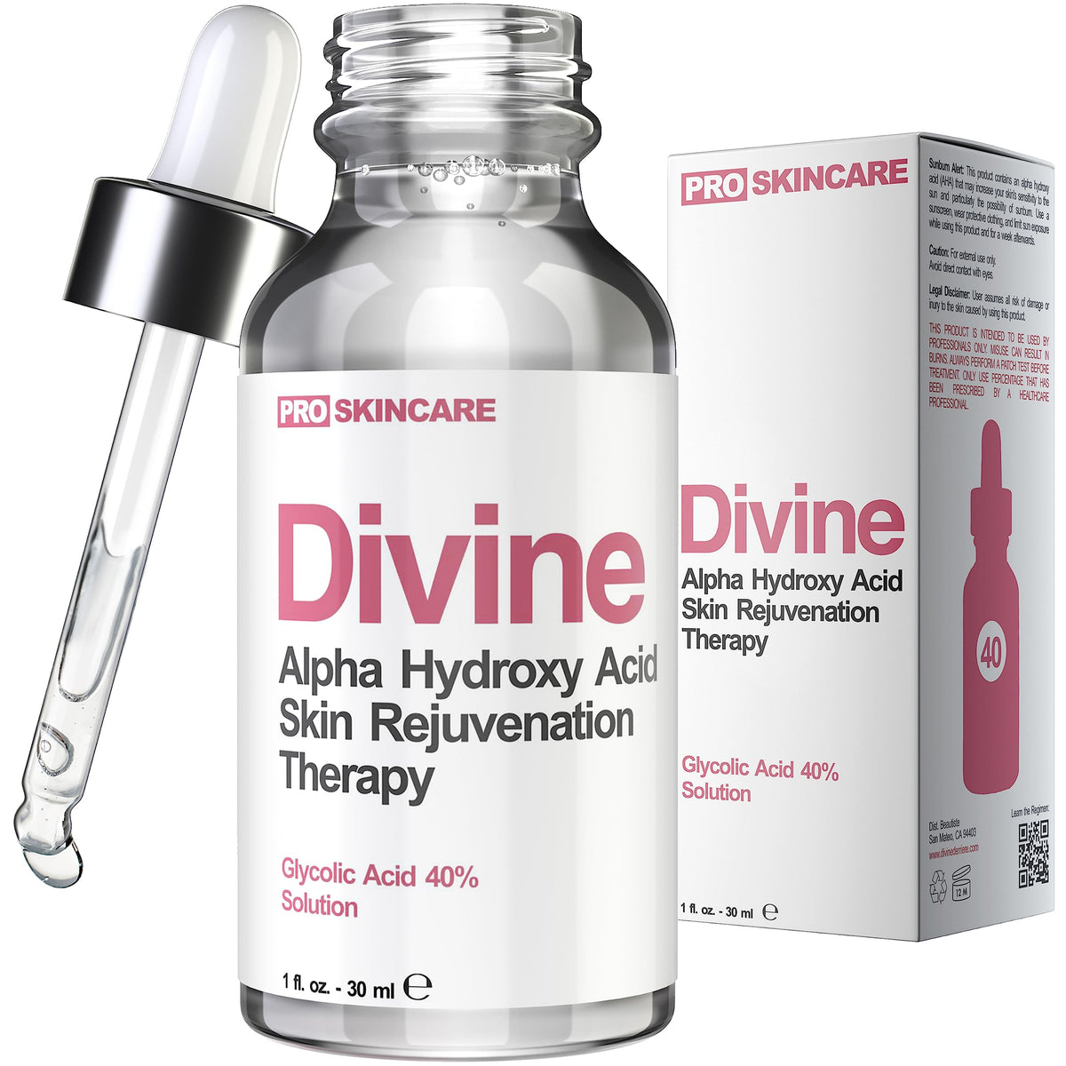 Divine Derriere front bottle view showing professional peel and clear labeling benefits