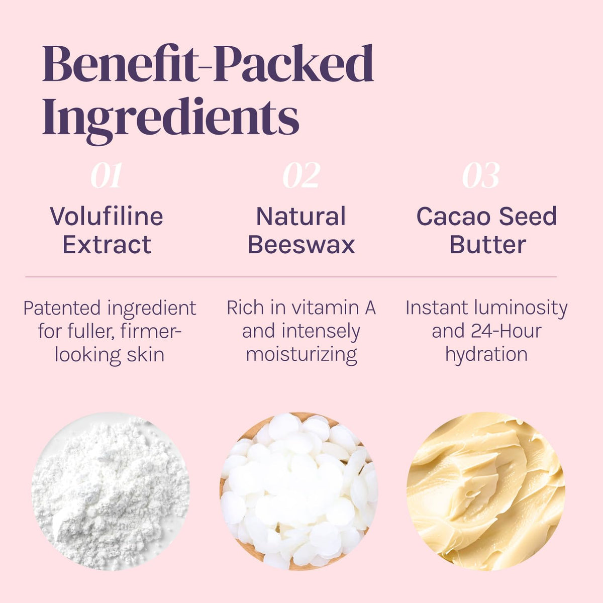 Divine Derriere Volufiline ingredient focus highlighting firming support