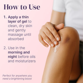 Divine Derriere applied underarm illustrating brightening benefit