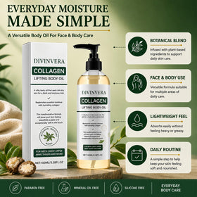 Divinvera oil swiped on arm showing silky, moisturized skin