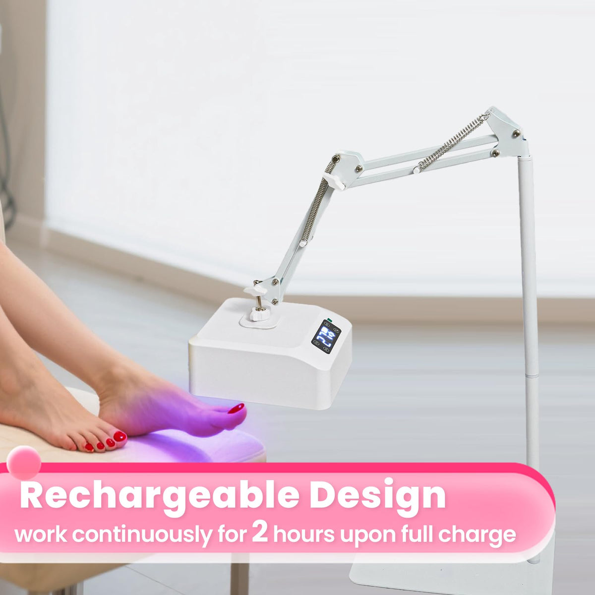 DLITISH detached lamp placed on a table for fingernail curing convenience