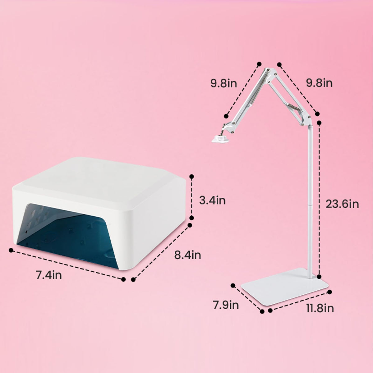 DLITISH curing a foot with sensor activated for hands-free pedicure efficiency