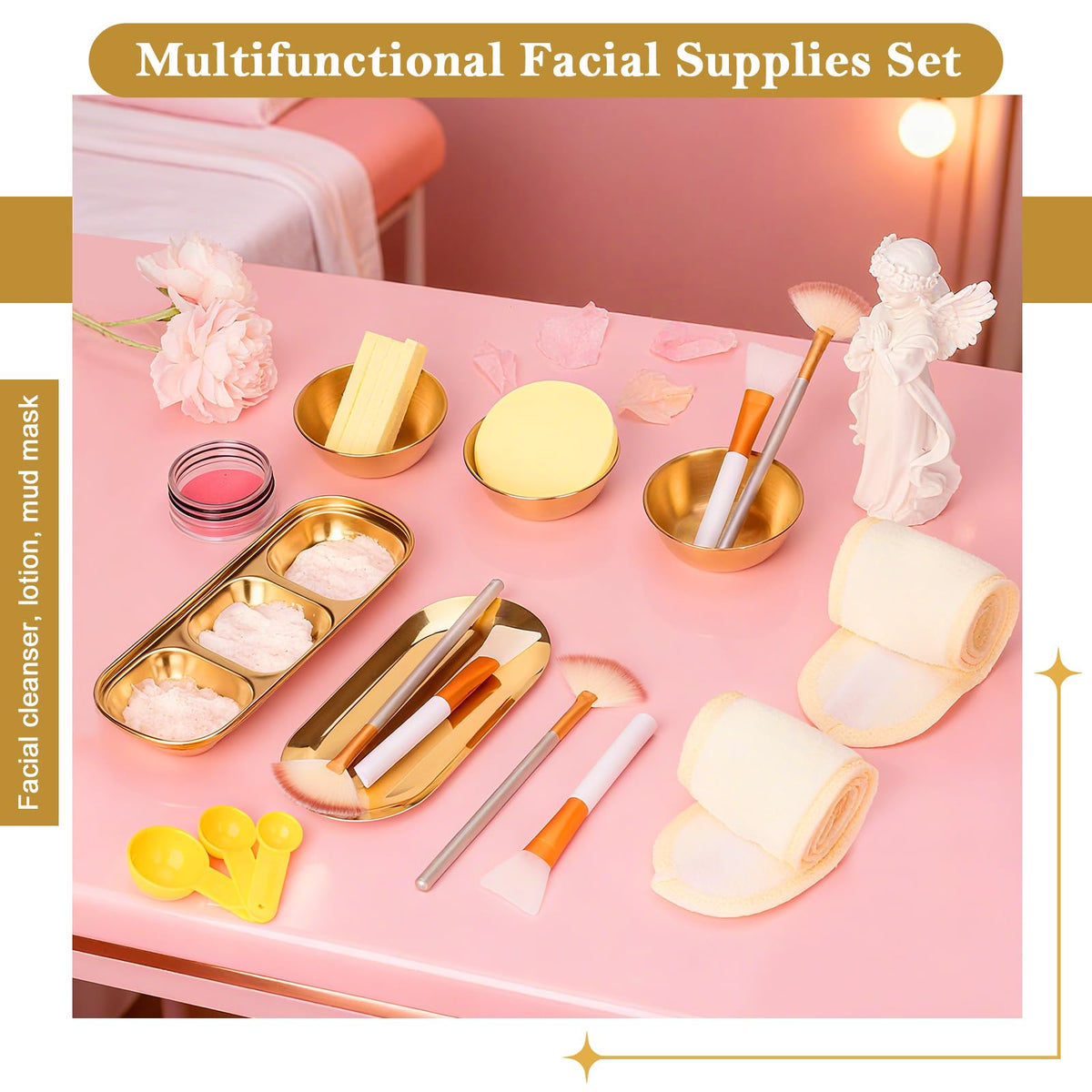 DLUGOPIS vintage-style three-compartment serving tray storing lotions and small tools
