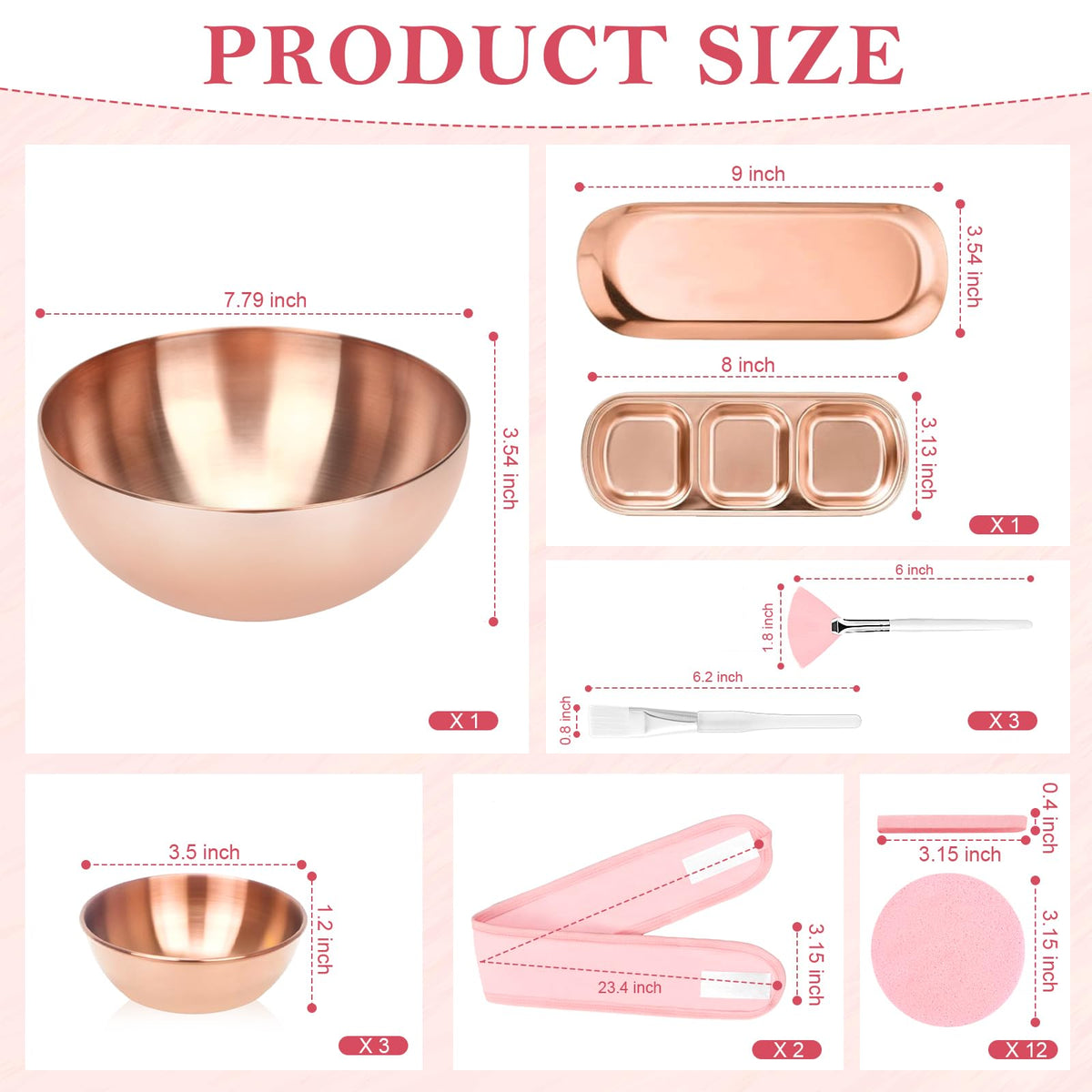 DLUGOPIS stainless-steel facial bowls close-up showing durable mixing surface