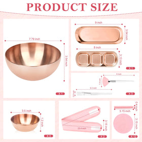 DLUGOPIS stainless-steel facial bowls close-up showing durable mixing surface