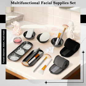DLUGOPIS stack of twelve facial sponges showing soft texture for gentle blending