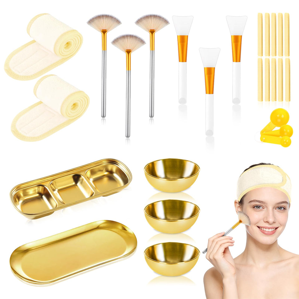 DLUGOPIS front view of full kit showing organized tools and elegant gold finish