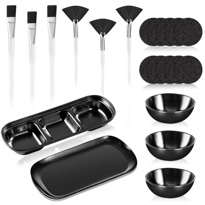 DLUGOPIS kit front view showing all black esthetician tools for organized skincare