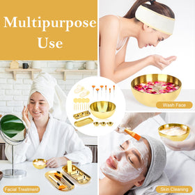 DLUGOPIS flat brushes paired with facial sponges for smooth application and gentle removal