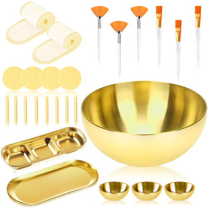 DLUGOPIS front view of full gold esthetician kit showcasing all included tools and trays