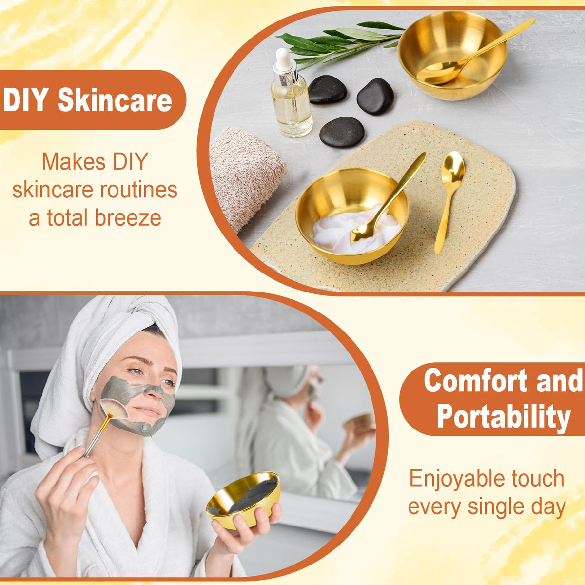 DLUGOPIS kit in use applying a face mask for neat, even coverage