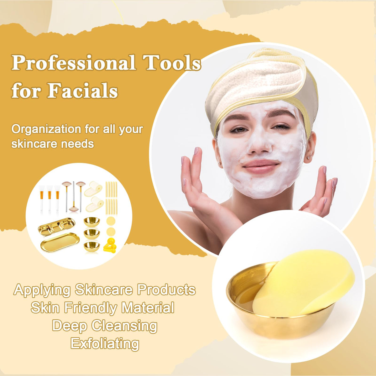DLUGOPIS lifestyle spa scene with headbands demonstrating hair protection and comfort