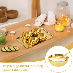 DLUGOPIS tray with bowls and spoons arranged for neat treatment setup and accessibility