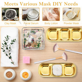 DLUGOPIS stacked trays showing gold finish, durable rust-resistant benefit