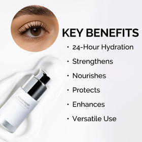 DLUX PROFESSIONAL application on lashes demonstrating protection and smoothing