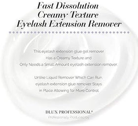 DLUX PROFESSIONAL applicator placing cream on lashes for targeted glue release