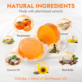 DLWUEN persimmon soap close-up texture highlighting gentle moisturizing oils
