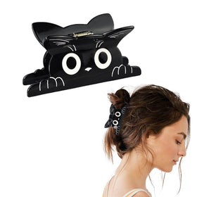 DMJHJY front view of blue cat claw clip showing playful design and secure hold