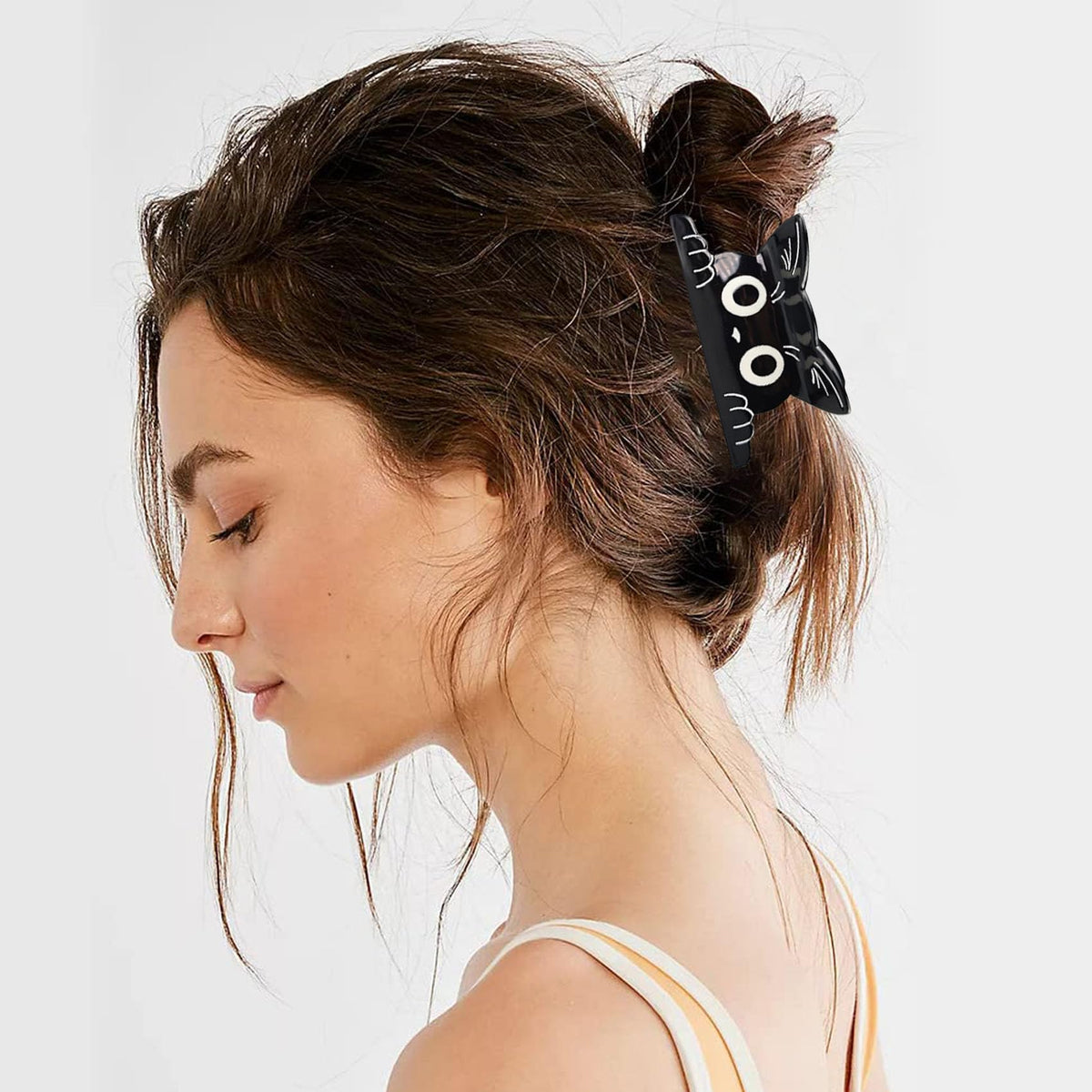 DMJHJY side profile revealing clip curvature for comfortable hair grip