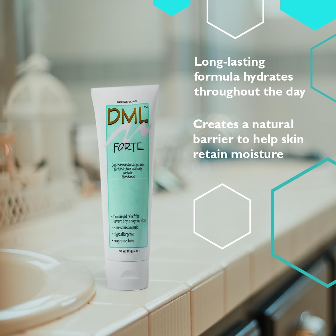 Applying DML to face showing gentleness for sensitive facial skin and daily hydration